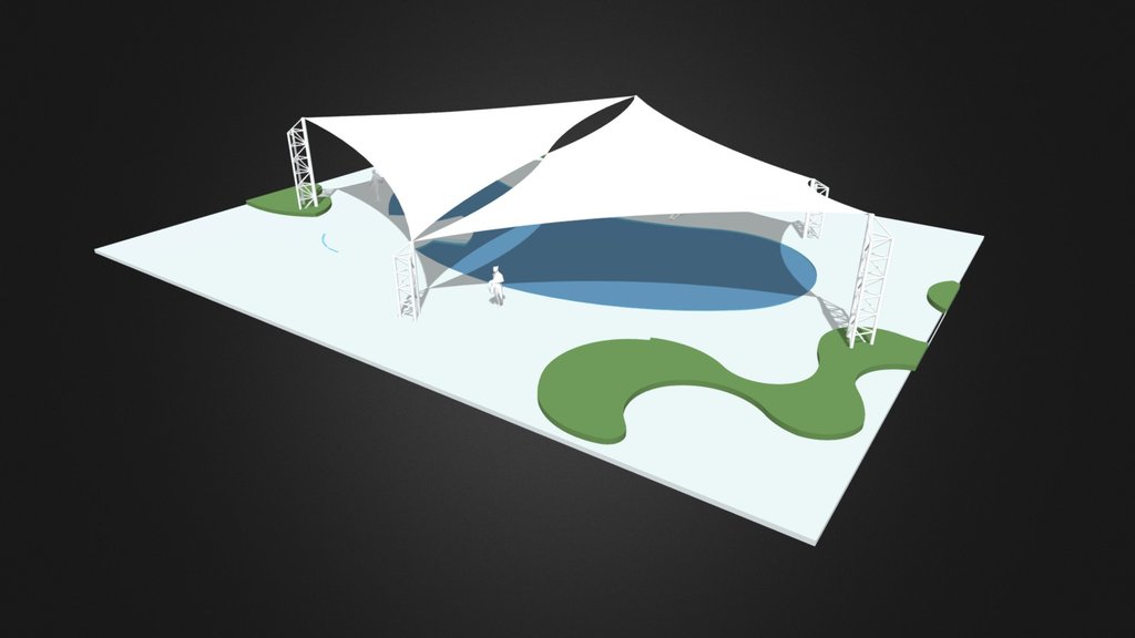 SP-FY02 Water Park Tensile Membrane Canopy