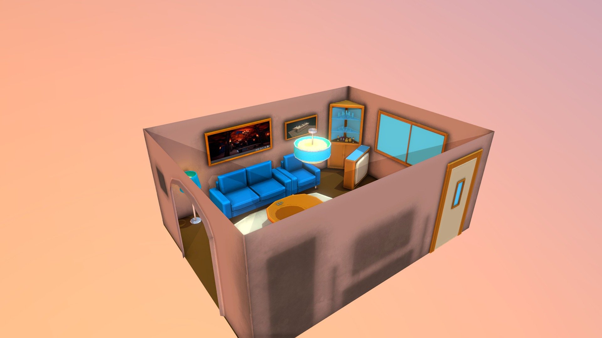 Backrooms 3d model