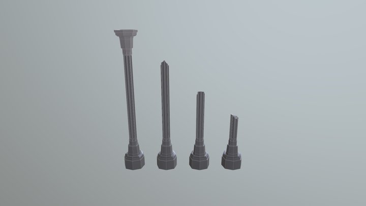 Pillars Group 3D Model