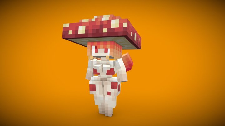 Fly Agaric Mushroom Girl 3D Model