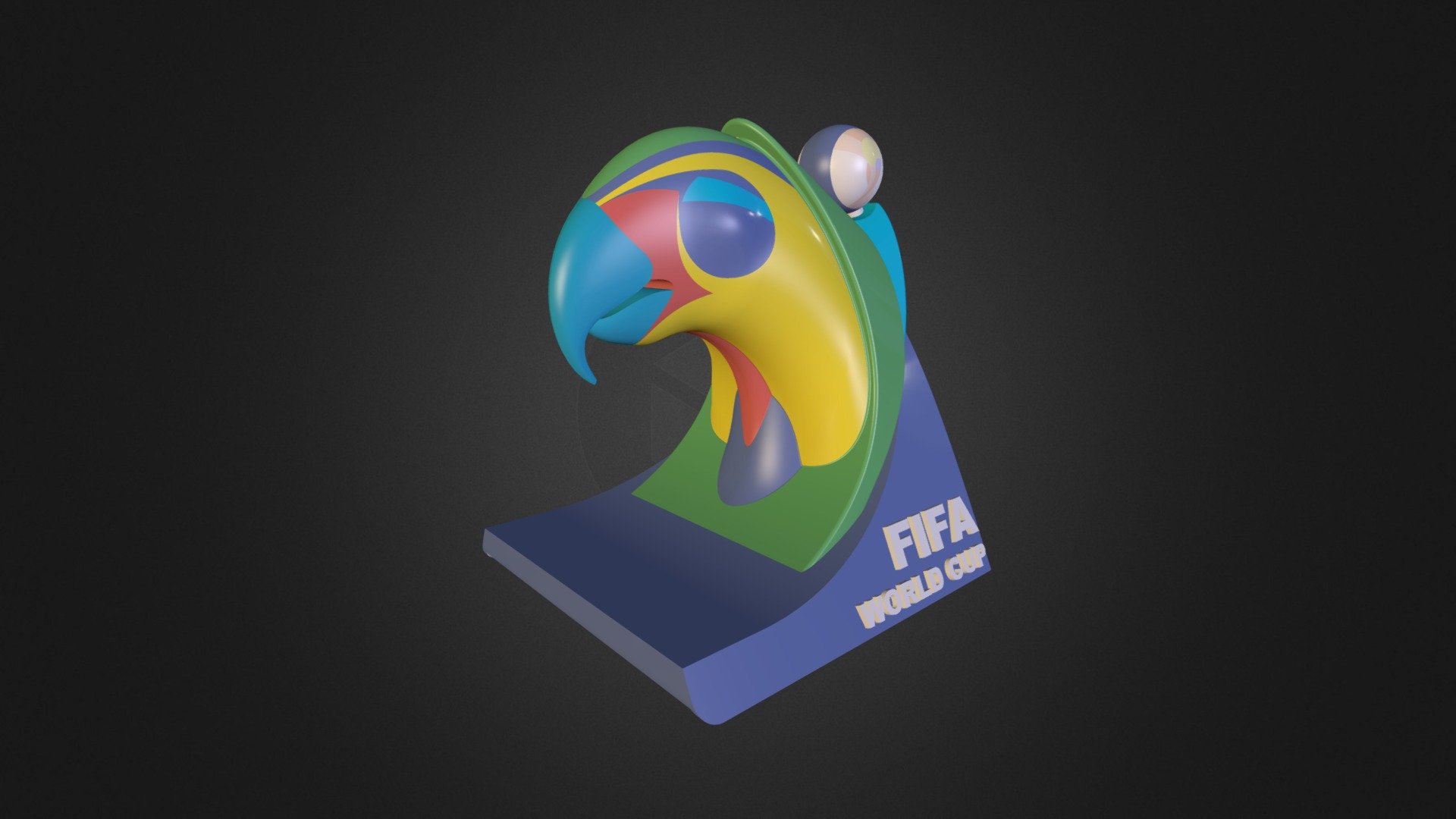 Fifa World Cup Parrot 3d Model Concept