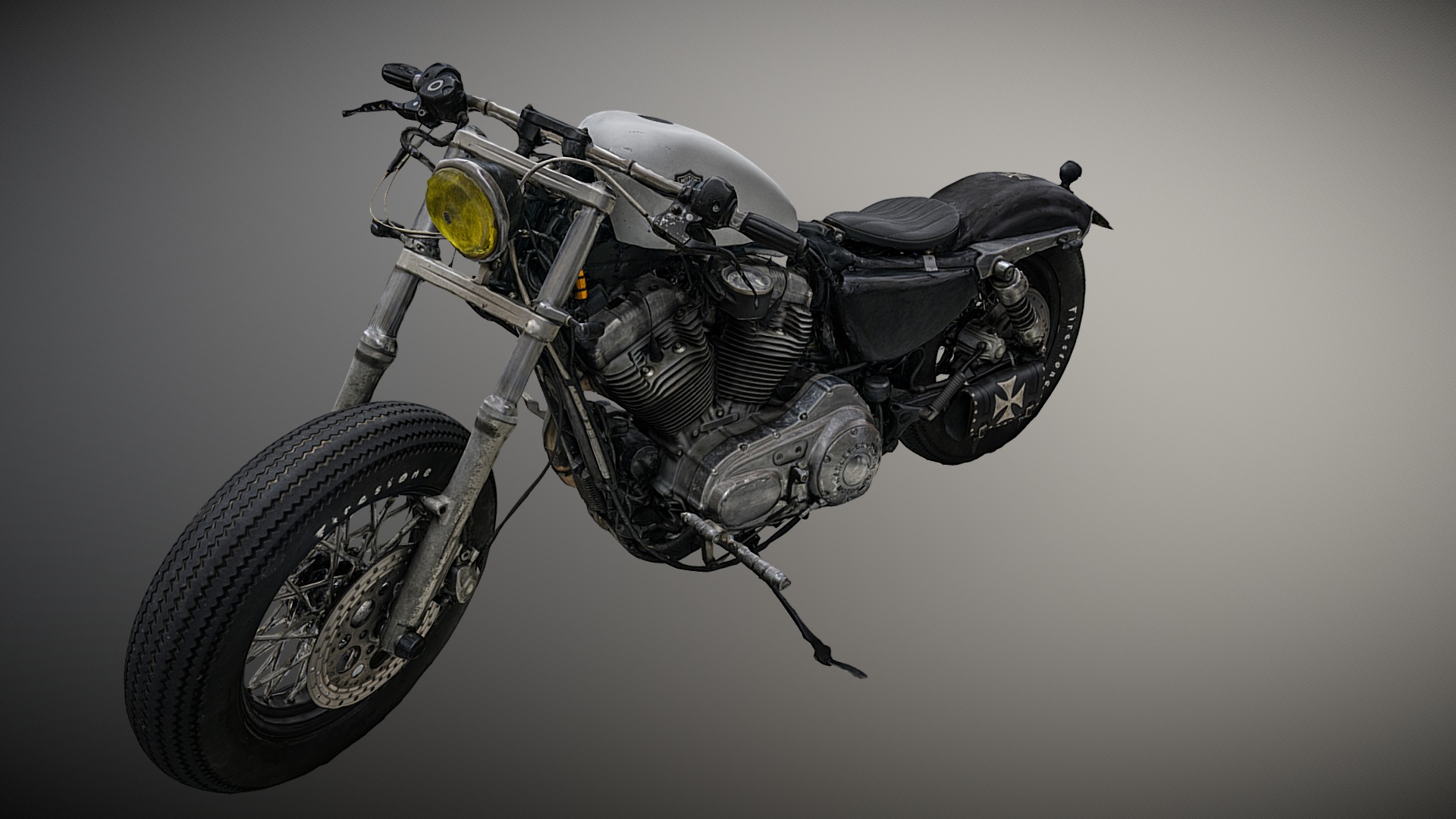 3D model Custom Harley Davidson photogrammetry -nofloor