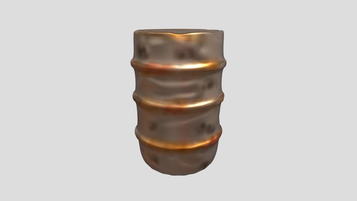MidPolyBarrel 3D Model