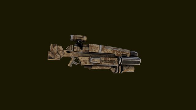 Sci-Fi Gun 3D Model