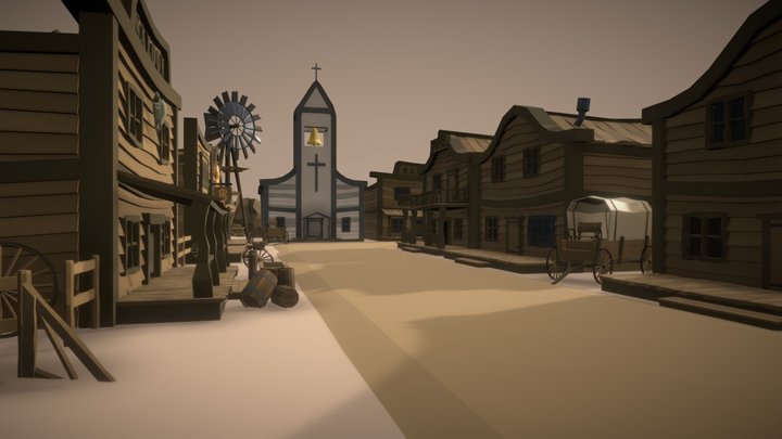 Western City 3D Model
