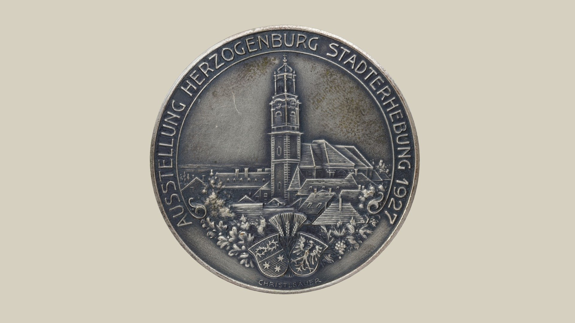 Medaille Stadterhebung Herzogenburg — Sketchfab embed 3D viewer