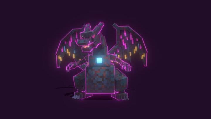 Charizard Cyberpunk Regular (Cobblemon) 3D Model