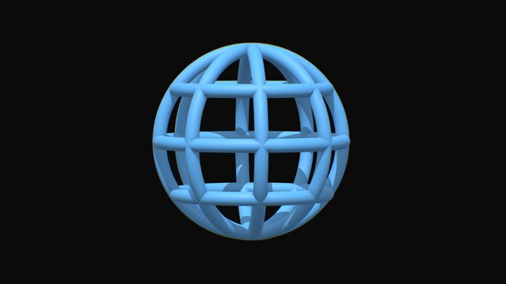 Globe with Meridians (3D Icon) 3D Model