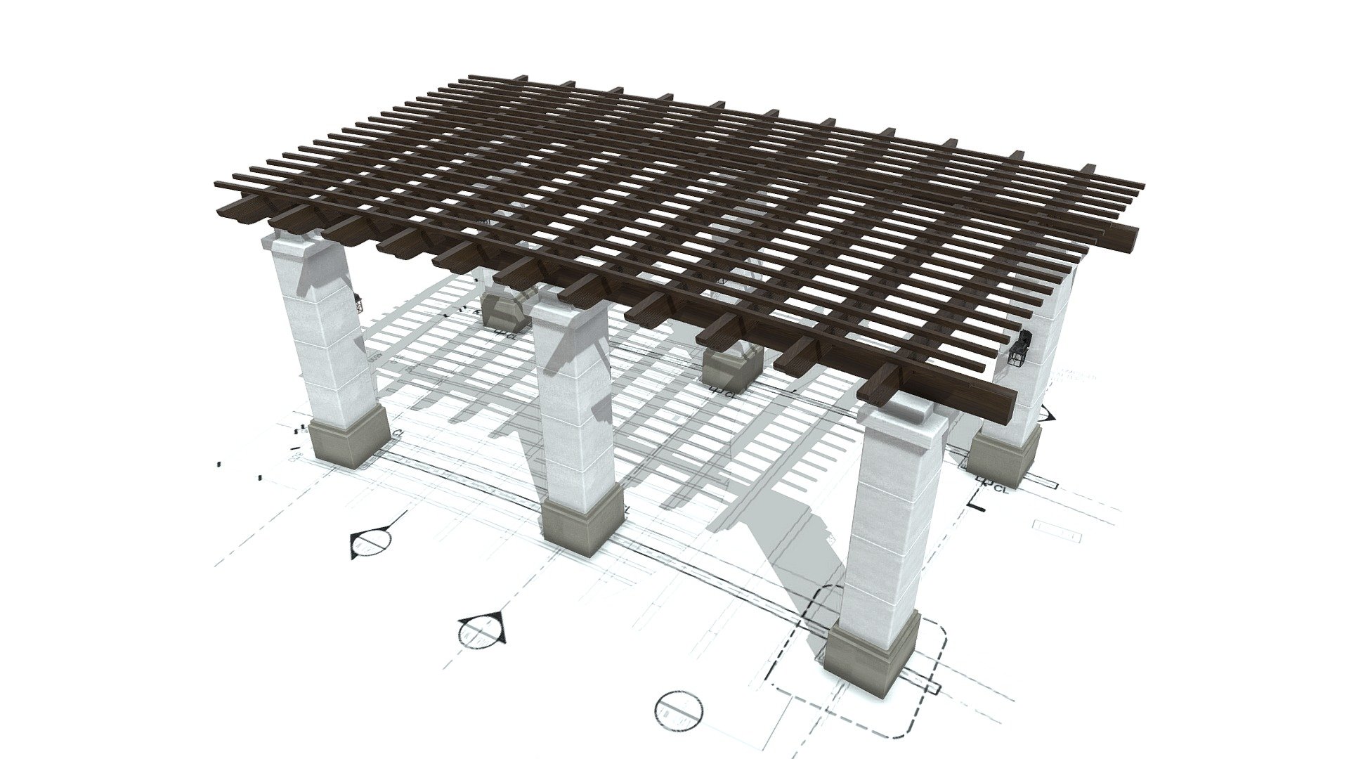 Modern Garden Trellis 1 Buy Royalty Free 3D model by SHUBBAK3D
