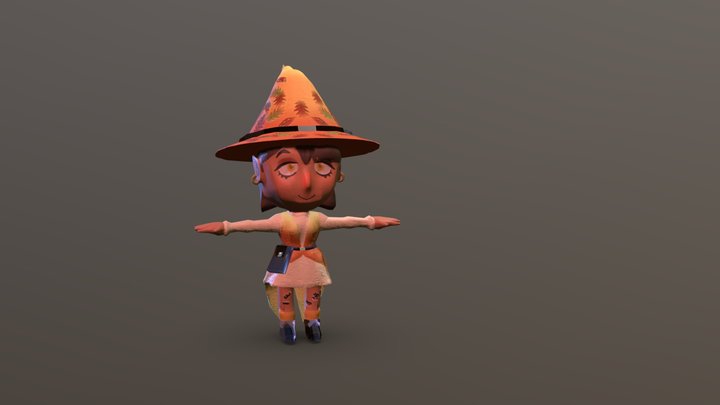 Bruja otoñal 3D Model