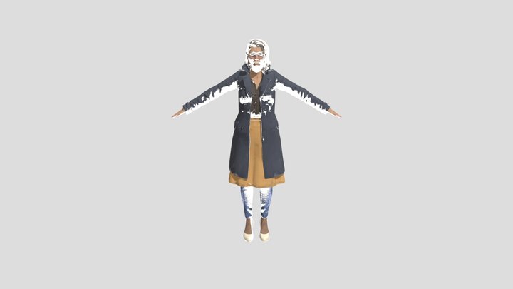 Anvi_Character 3D Model with Texture.