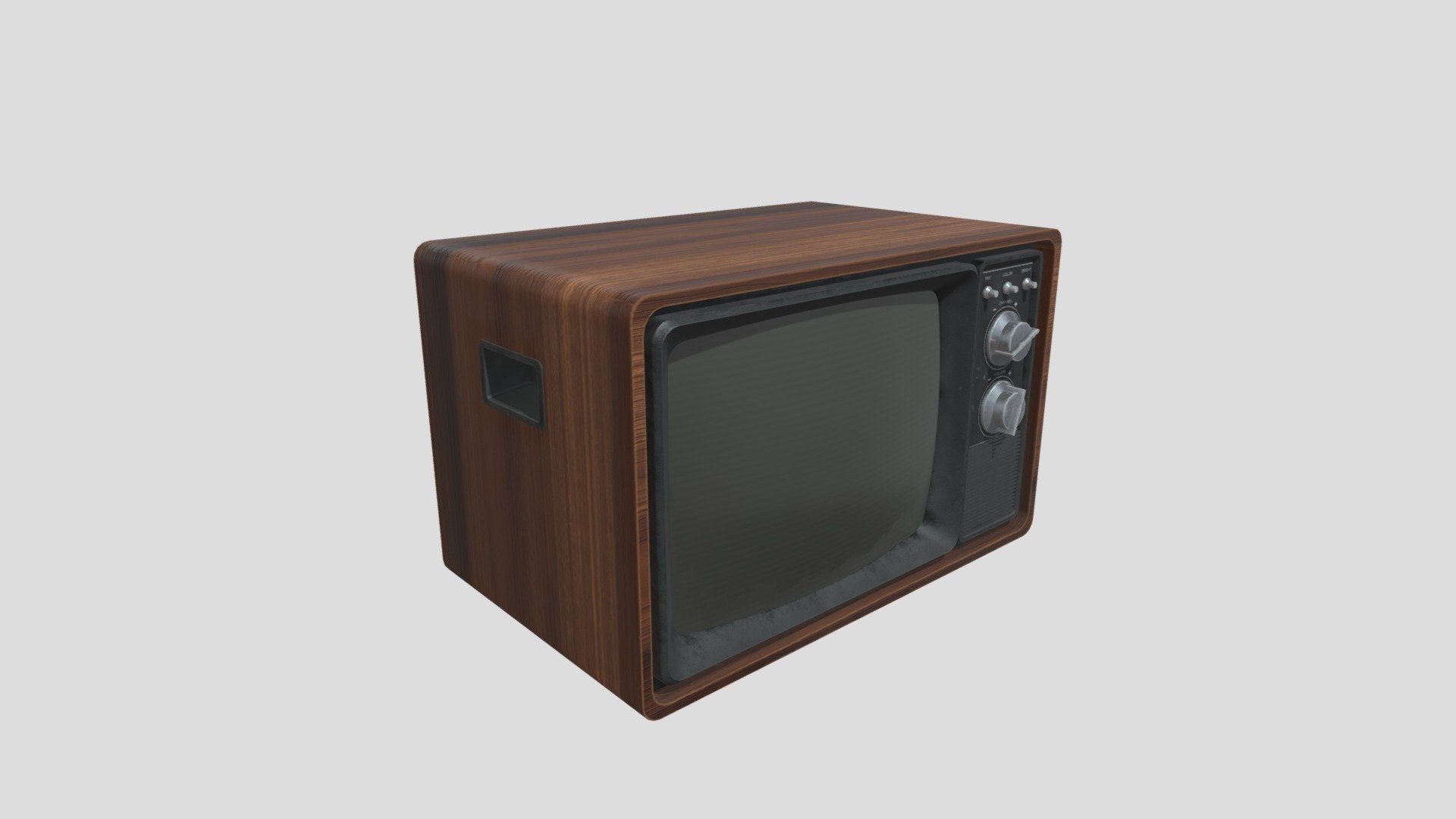 Wooden Retro TV Unit 4K Buy Royalty Free 3D model by Desertsage