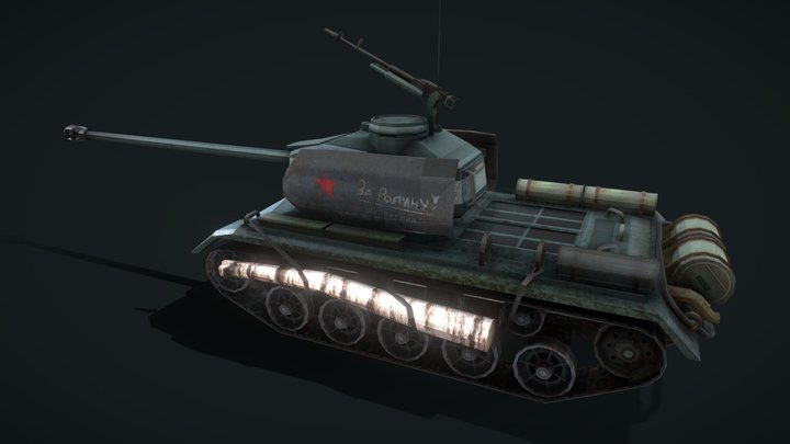 T-68-122 | Imaginary Prototype Tank 3D Model