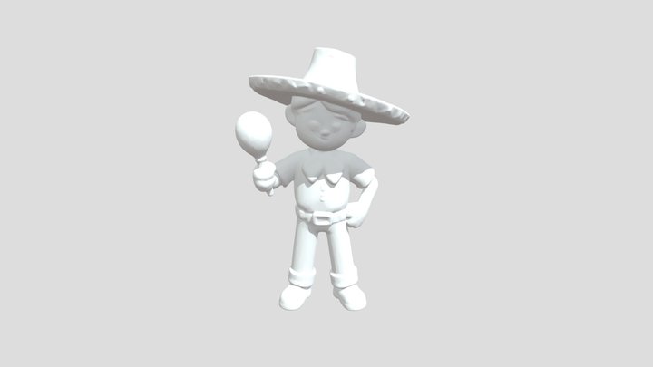 Cinco de Mayo Man, petrified – Kostenloses 3D-Modell STL