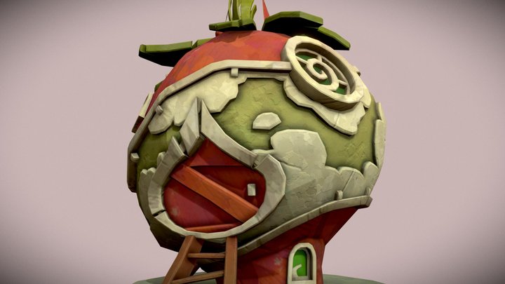 Strawberry House - Stylised Asset 3D Model