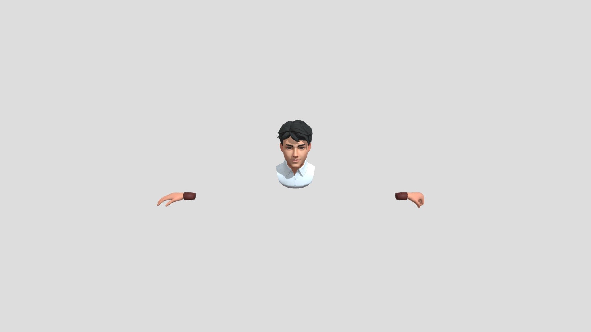 Character head or hands 3d model