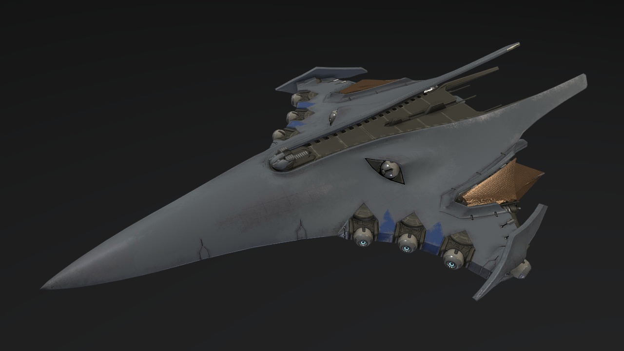 3D model Champion Class Cruiser - This is a 3D model of the Champion Class Cruiser. The 3D model is about a space shuttle in space.