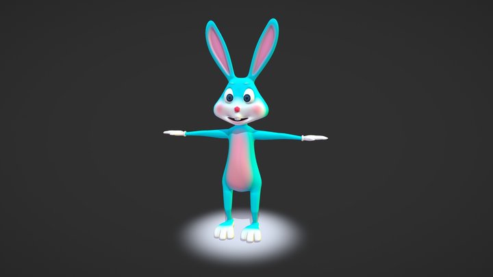 Cartoon Bunny 3D Model