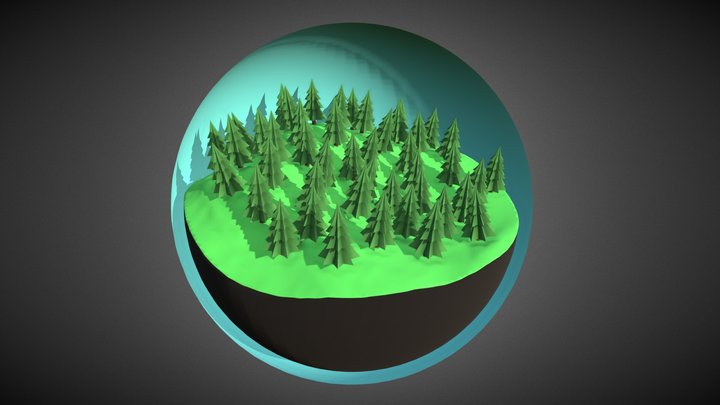 Rotating Diorama 3D Model
