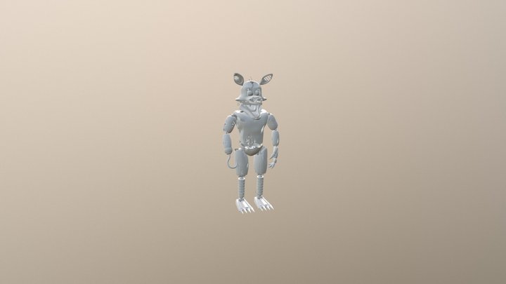 Nightmare Foxy 3D Model