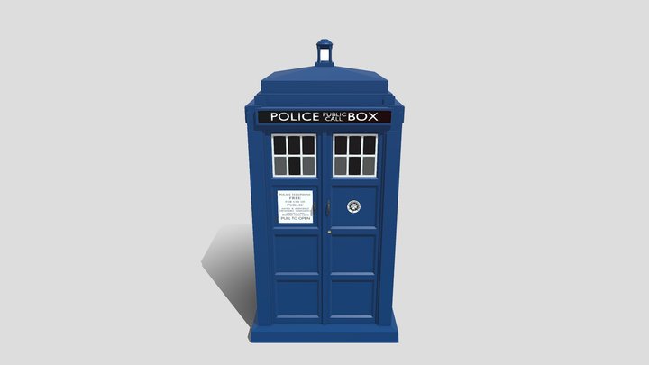 12th Doctor's Tardis exterior 3D Model