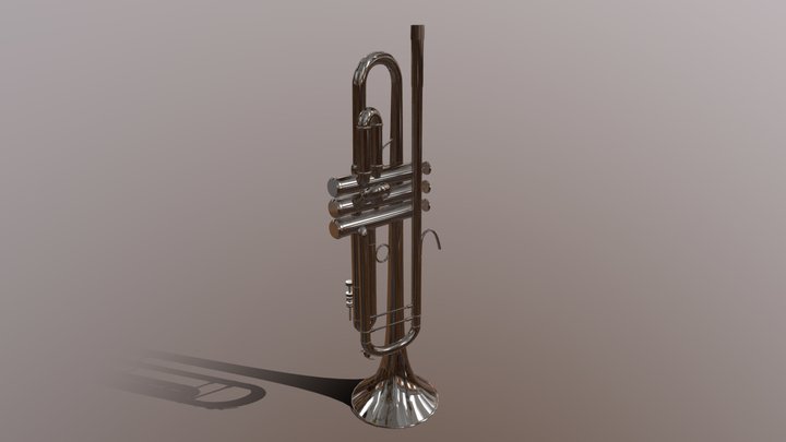 Trumpet Vincent Bach 3D Model