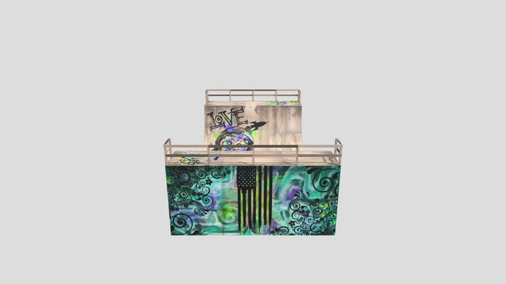 Textured HalfPipe 3D Model