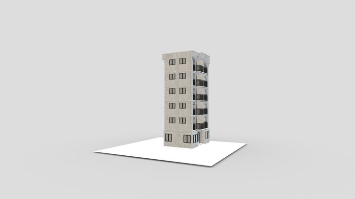 Roman Residencial Building 3D Model