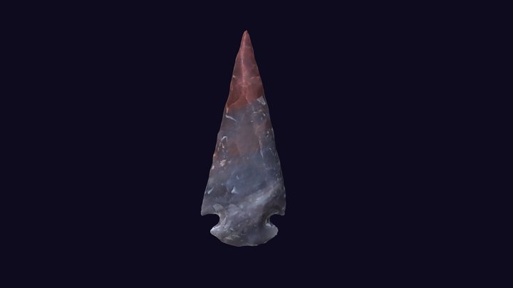 Flint Arrowhead 3D Model