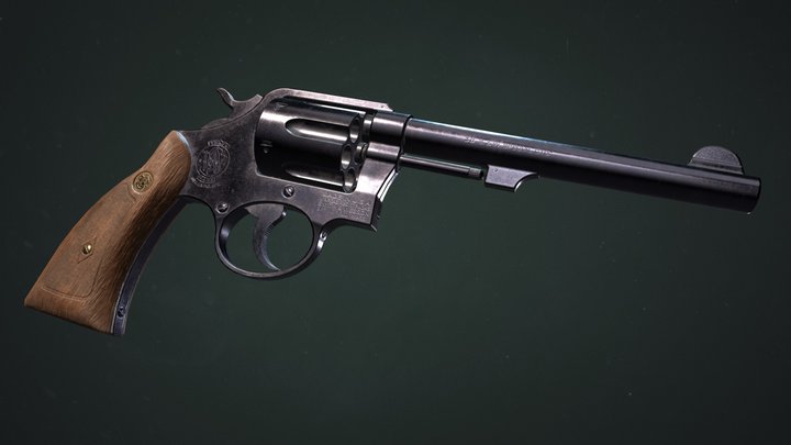 Smith & Wesson Model 10 Revolver 3D Model