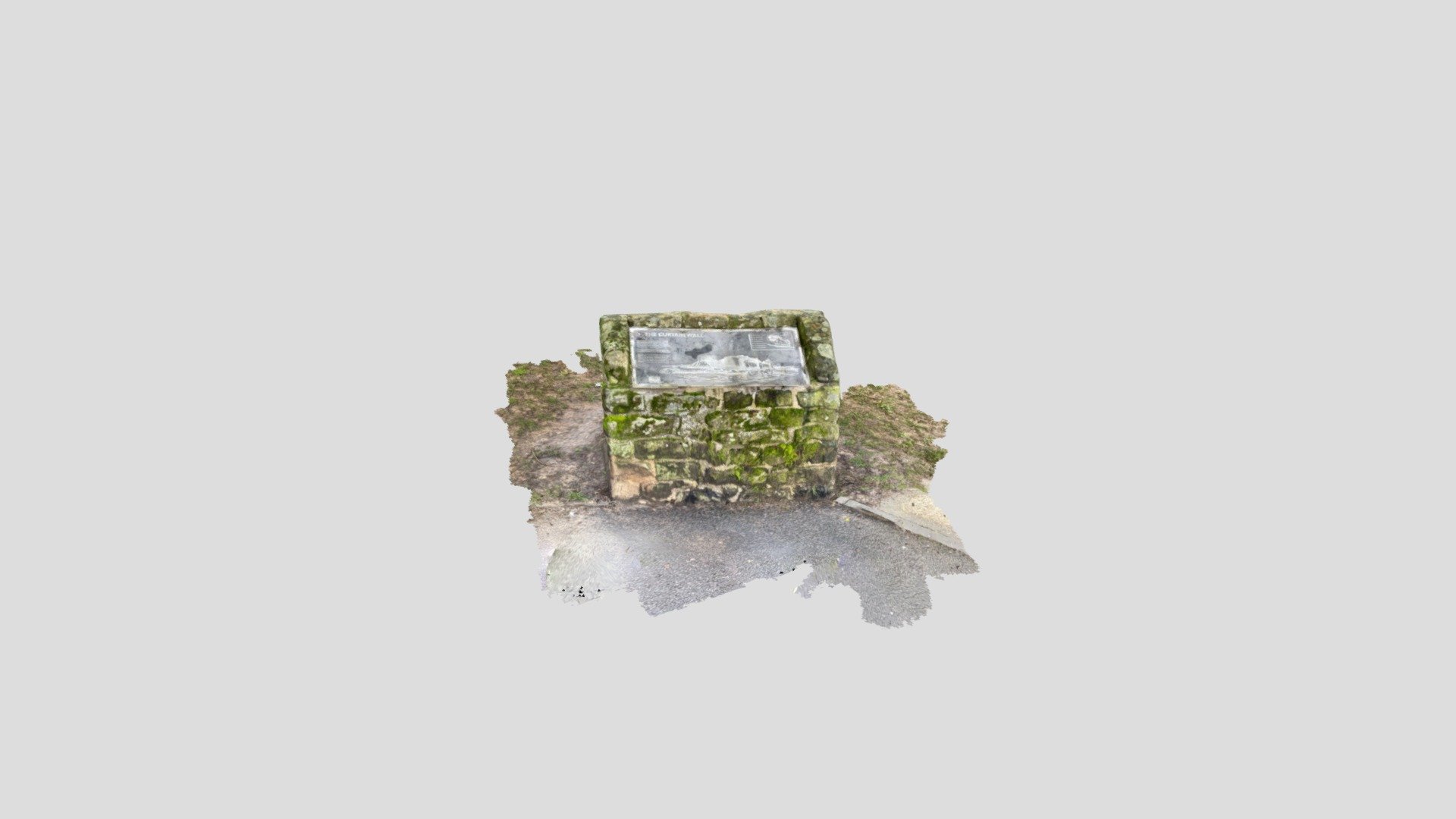 Curtain Wall plaque outside of Tonbridge Castle