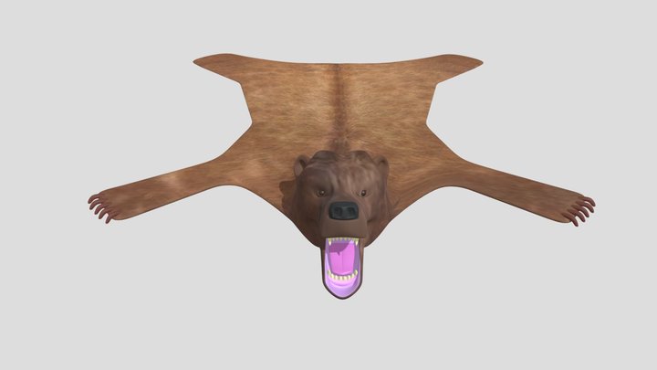 Alfombra Piel De Oso 3D Model