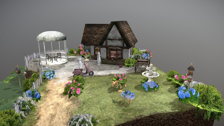 DAE Diorama - Grandma's House 3D Model