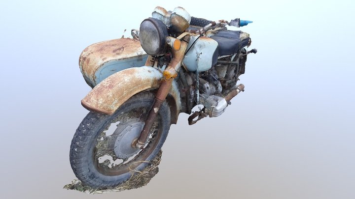 Motorcycle Dnepr (USSR) 3D Model