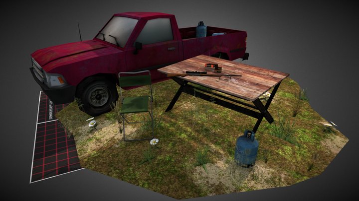 5 Finished props - Forest Loner 3D Model