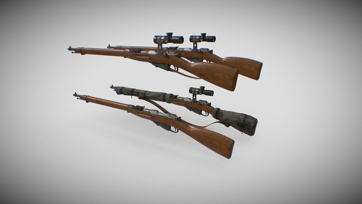 Mosin Nagant 4 Variation – Kostenloses 3D-Modell STL