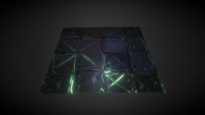 Hand painted ground 3D Model
