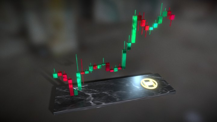 HBAR PRE-PUMP CHART - Black Marble 3D Model