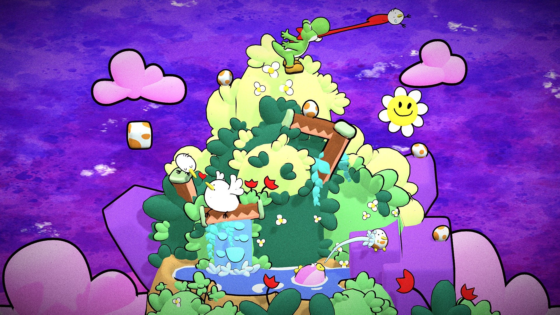 yoshi island 3D model by matacu.tec [2c823bf] Sketchfab