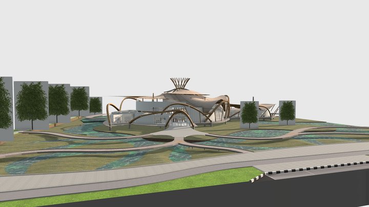 Pusat Informasi Taman Rawa Gambut 3D Model