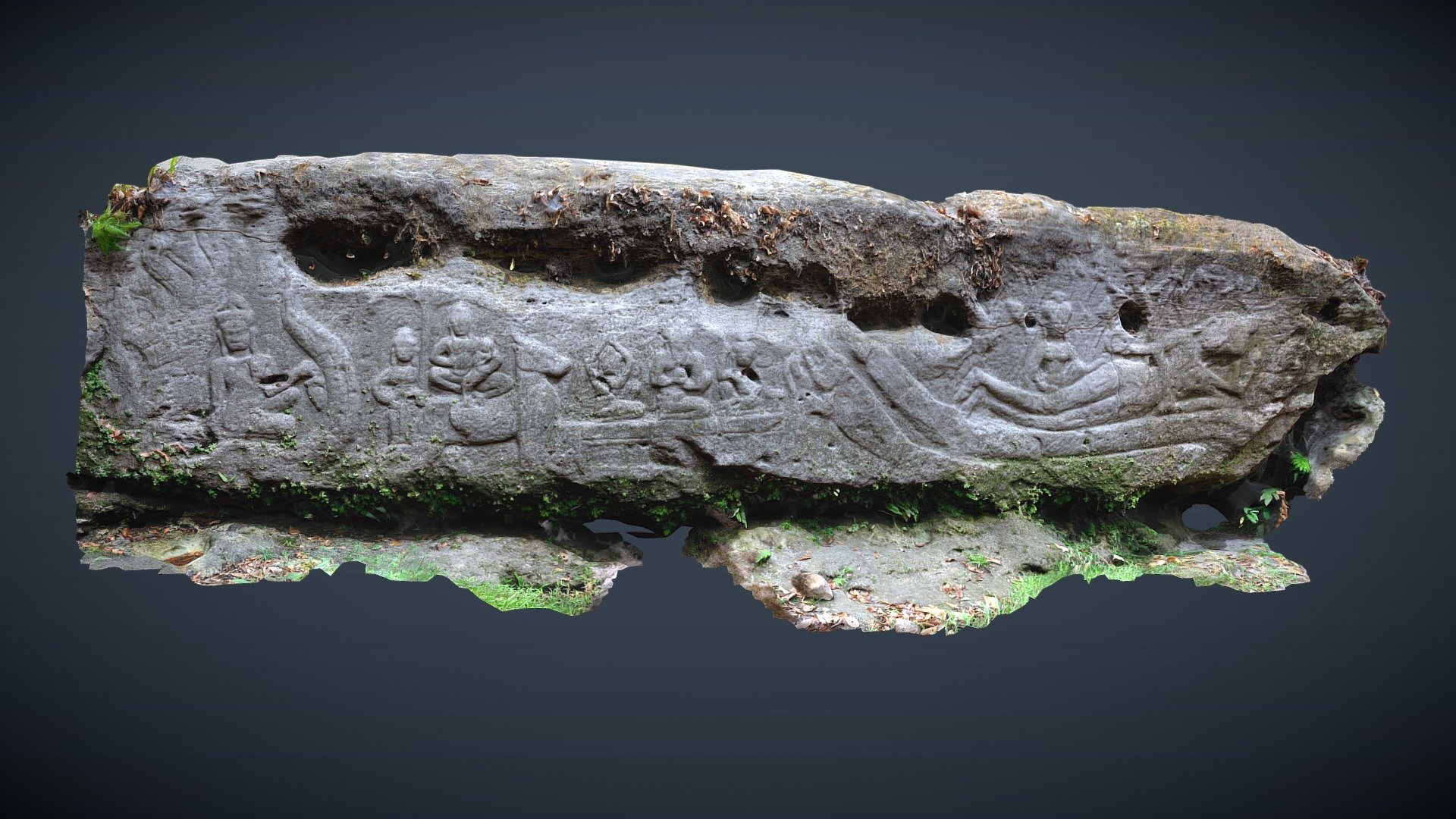 Peung Tbal bas relief bassin