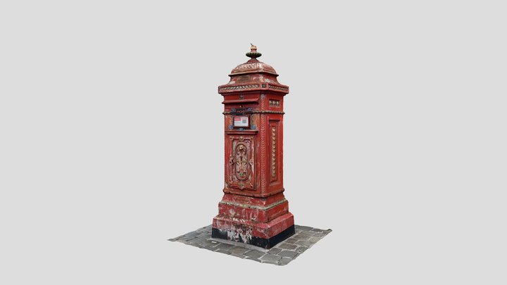 Old Mail box in a street of Gent - Belgique 3D Model