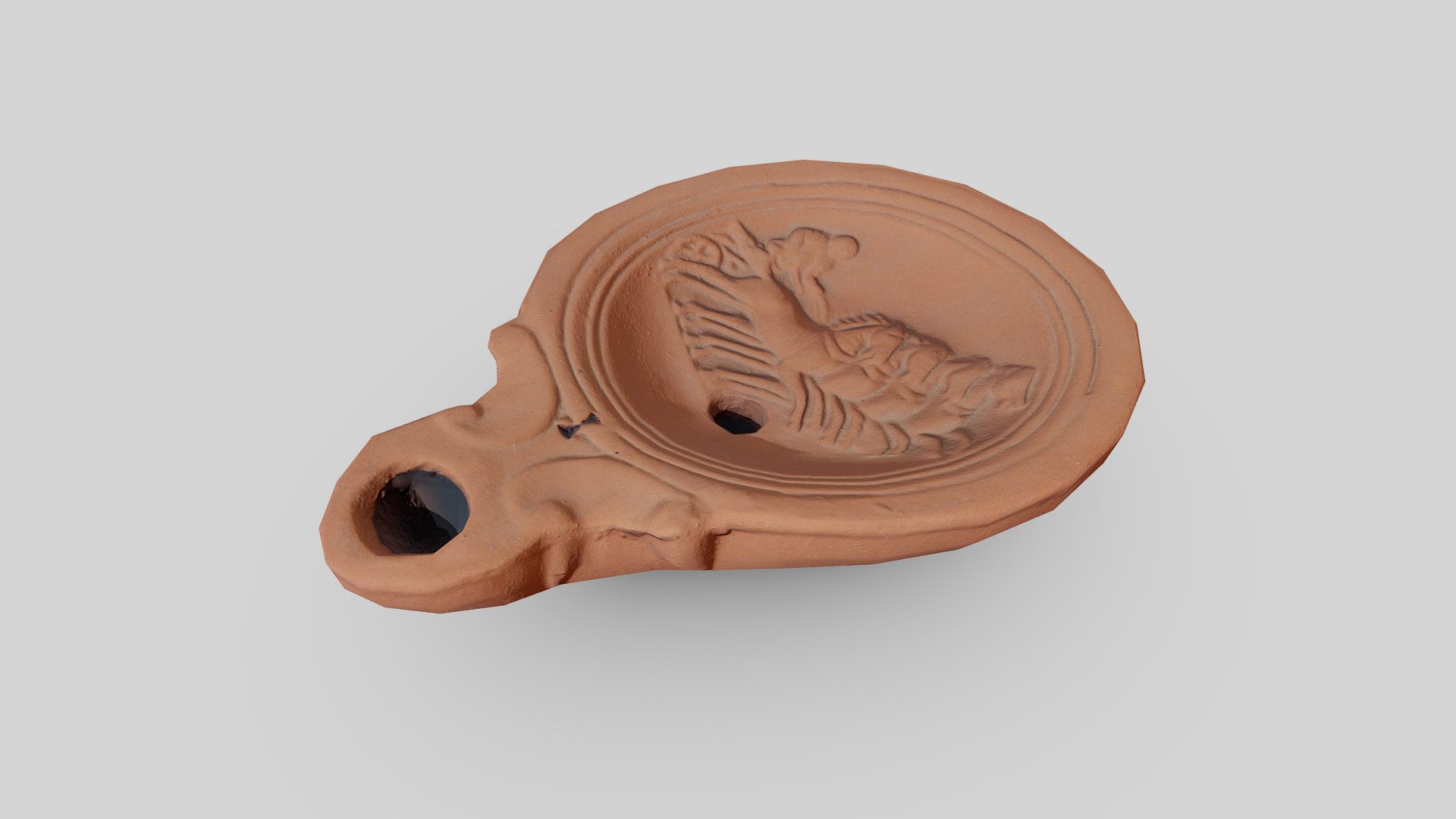 Roman Oil Lamp (Low Poly)