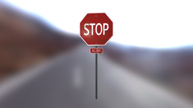 Stop Sign 3D Model