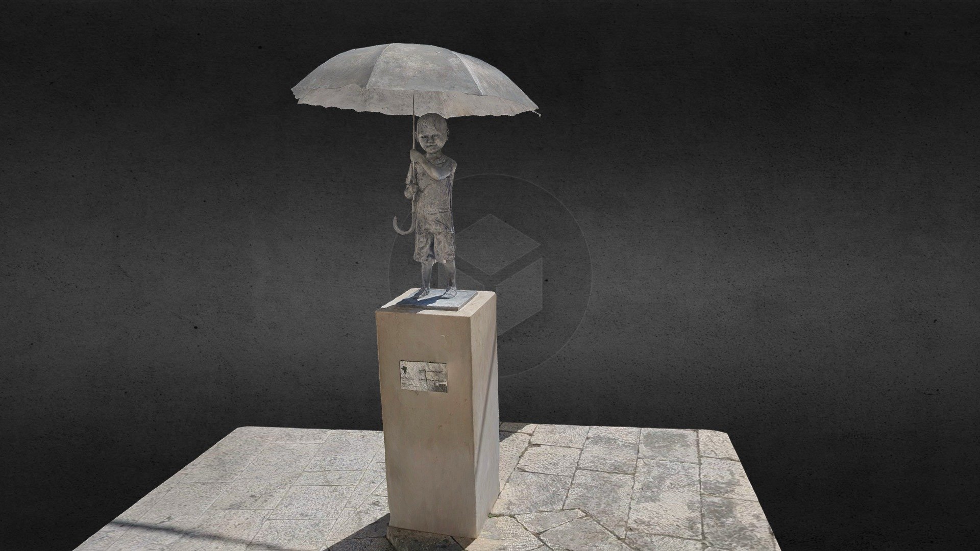 Boy with Umbrella – Šibenik, Croatia - 3D model by ScanTasticWorld