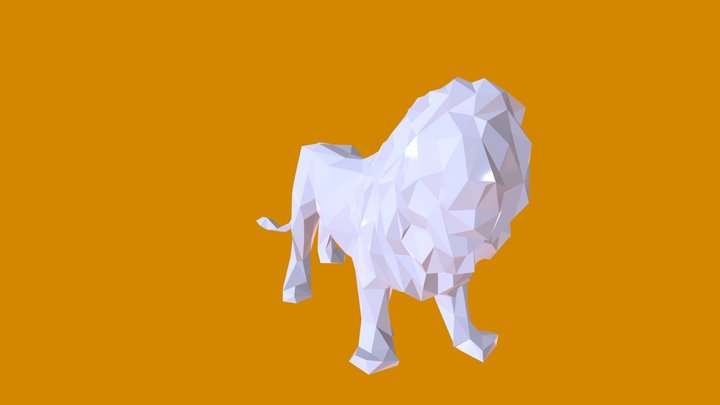 Low-Poly Lion 3D Model