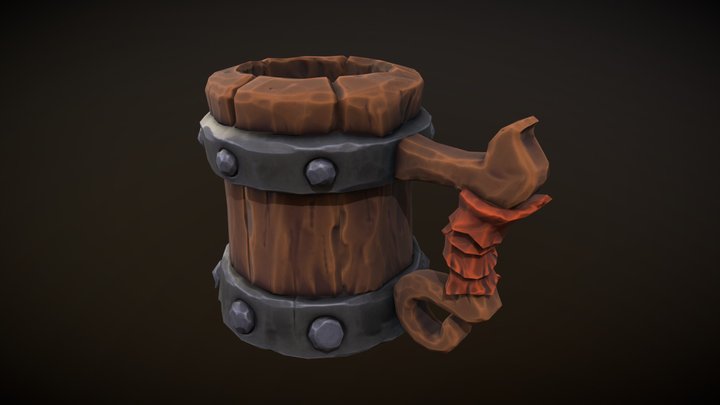 Stylized Mug 3D Model