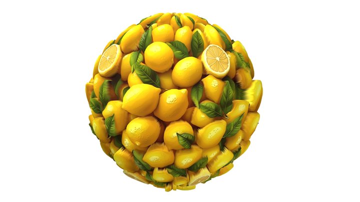 Lemon Seamless Texture 3D Model