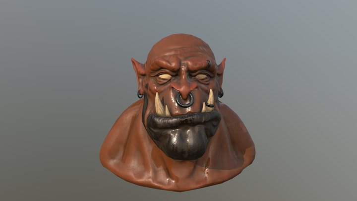 Garrosh Hellscream Bust 3D Model