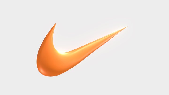 Nike Logo Rounded 3D Model